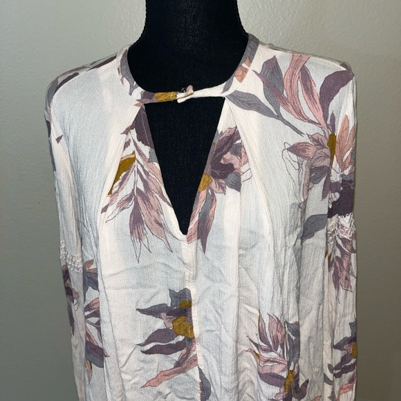 Free People Blush and White Dress  XS Floral Flowy - Picture 8 of 8